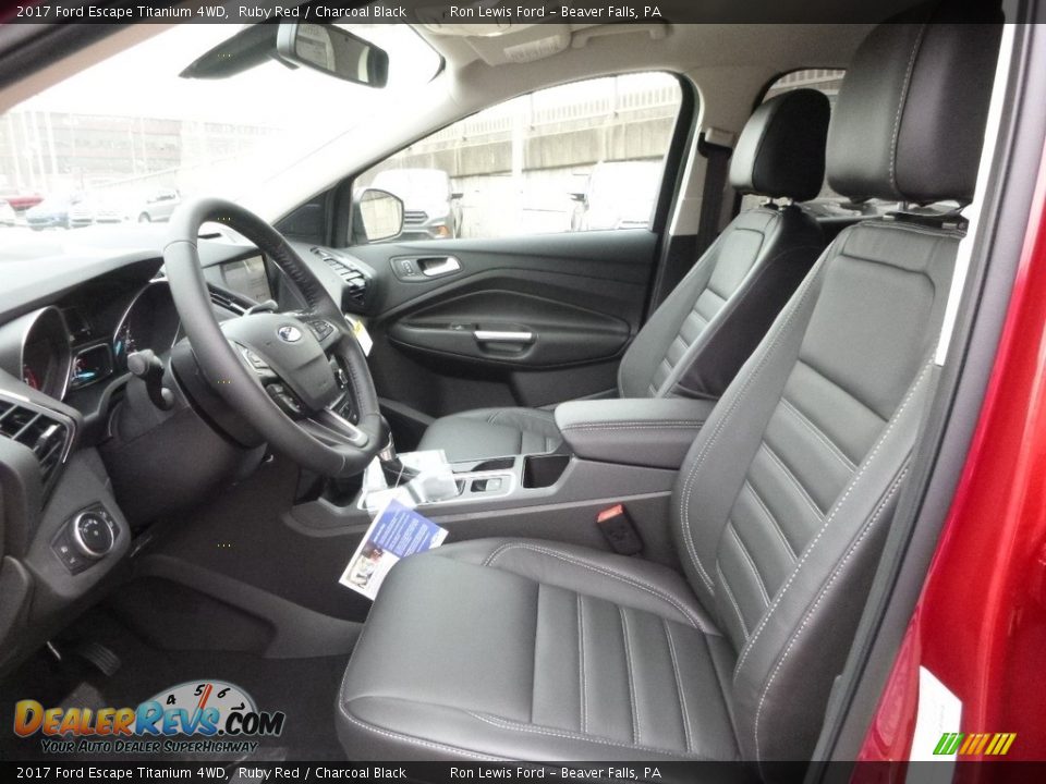 2017 Ford Escape Titanium 4WD Ruby Red / Charcoal Black Photo #10