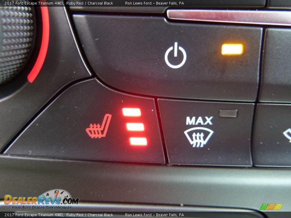 2017 Ford Escape Titanium 4WD Ruby Red / Charcoal Black Photo #17