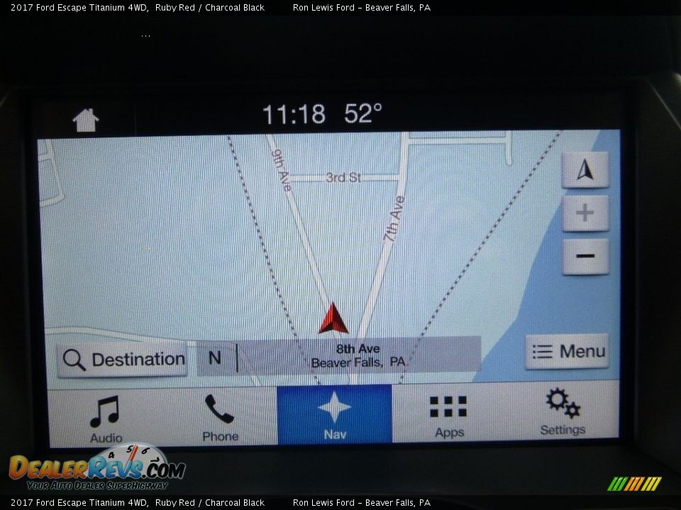 2017 Ford Escape Titanium 4WD Ruby Red / Charcoal Black Photo #18