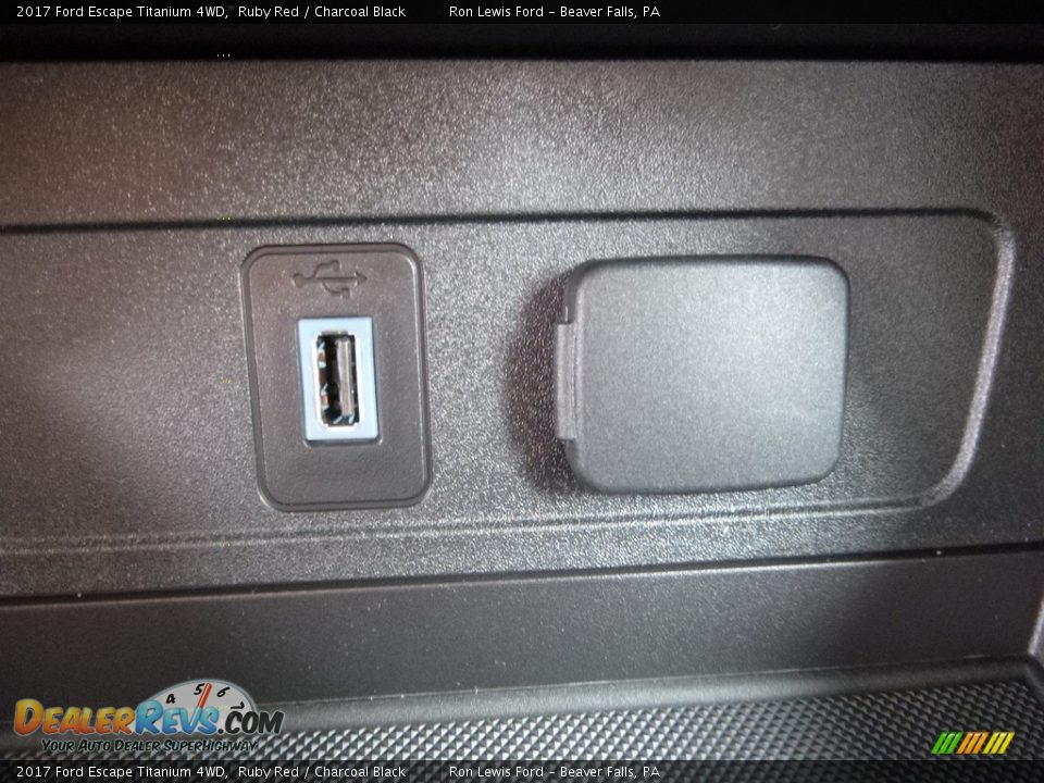 2017 Ford Escape Titanium 4WD Ruby Red / Charcoal Black Photo #19