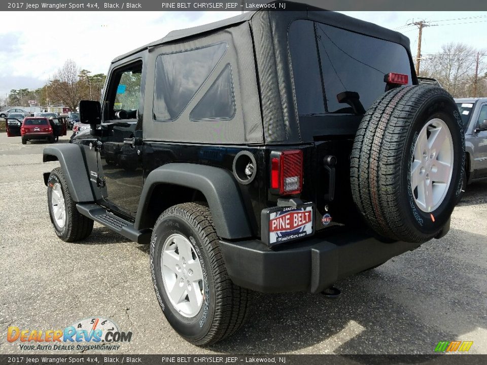 2017 Jeep Wrangler Sport 4x4 Black / Black Photo #4