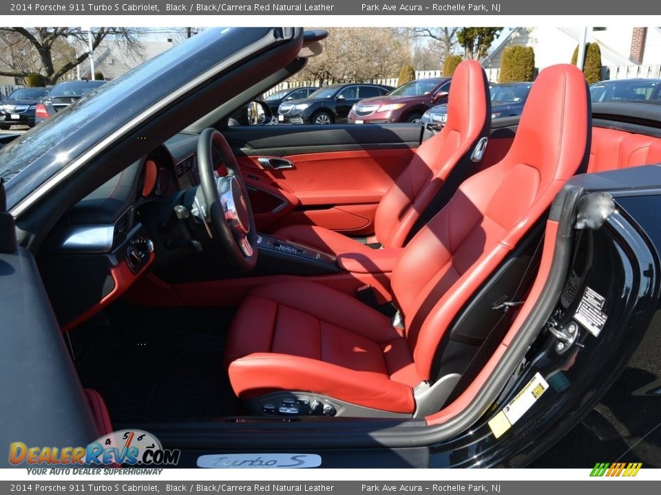 2014 Porsche 911 Turbo S Cabriolet Black / Black/Carrera Red Natural Leather Photo #13