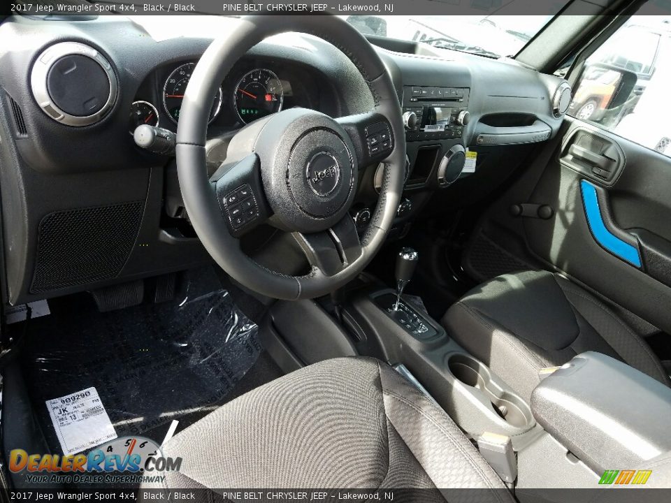 2017 Jeep Wrangler Sport 4x4 Black / Black Photo #9