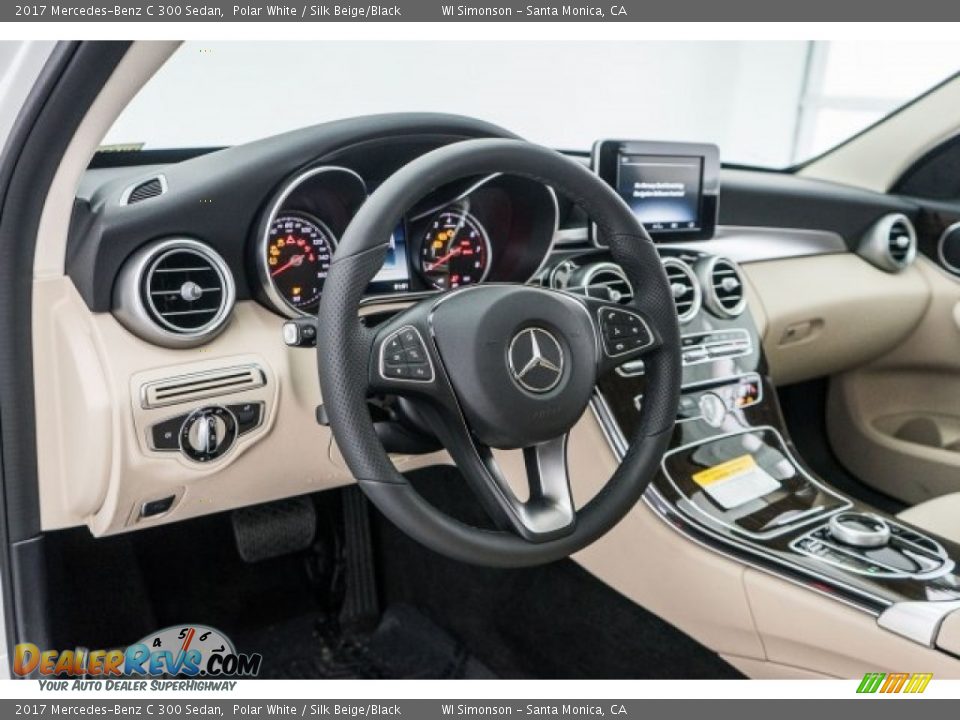 2017 Mercedes-Benz C 300 Sedan Polar White / Silk Beige/Black Photo #5