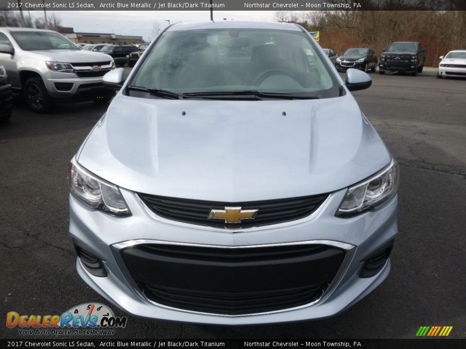 2017 Chevrolet Sonic LS Sedan Arctic Blue Metallic / Jet Black/Dark Titanium Photo #2
