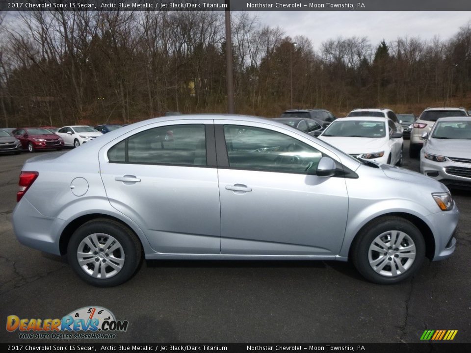 2017 Chevrolet Sonic LS Sedan Arctic Blue Metallic / Jet Black/Dark Titanium Photo #4