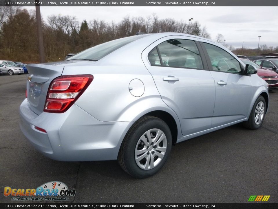 2017 Chevrolet Sonic LS Sedan Arctic Blue Metallic / Jet Black/Dark Titanium Photo #5