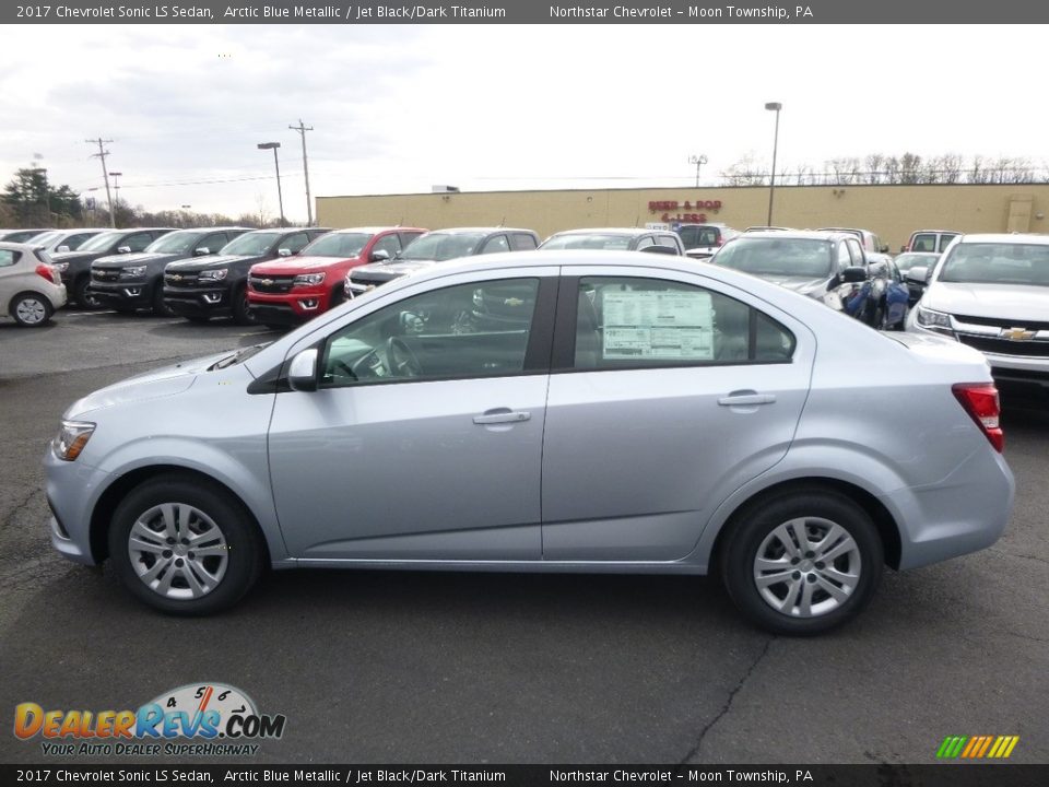 2017 Chevrolet Sonic LS Sedan Arctic Blue Metallic / Jet Black/Dark Titanium Photo #8