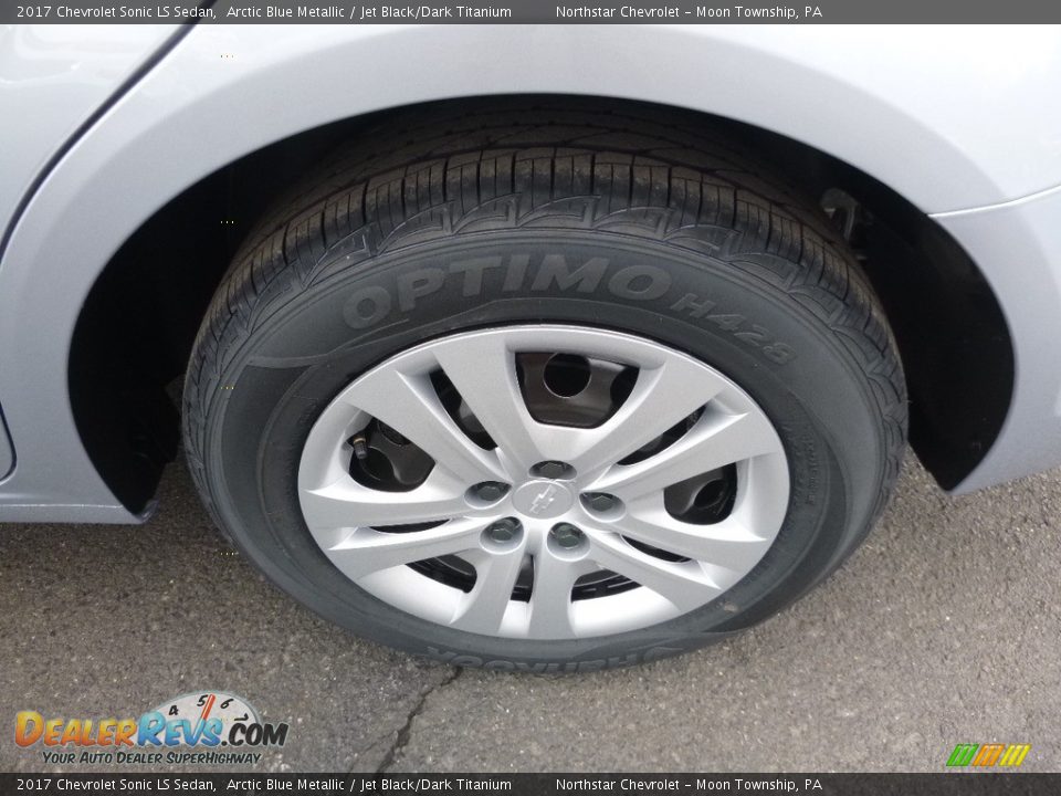 2017 Chevrolet Sonic LS Sedan Arctic Blue Metallic / Jet Black/Dark Titanium Photo #9