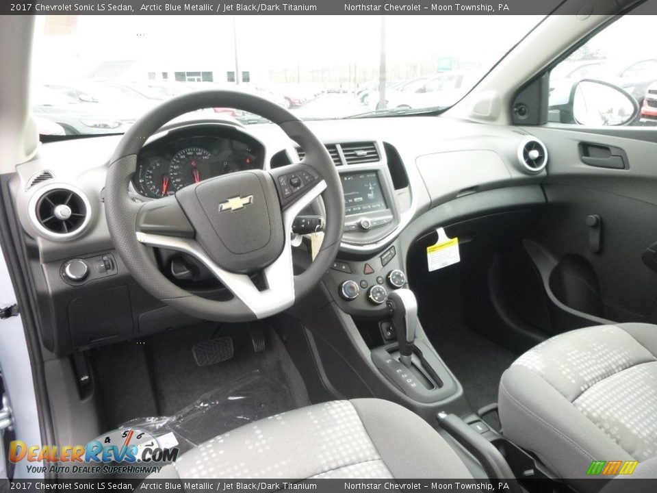 2017 Chevrolet Sonic LS Sedan Arctic Blue Metallic / Jet Black/Dark Titanium Photo #12