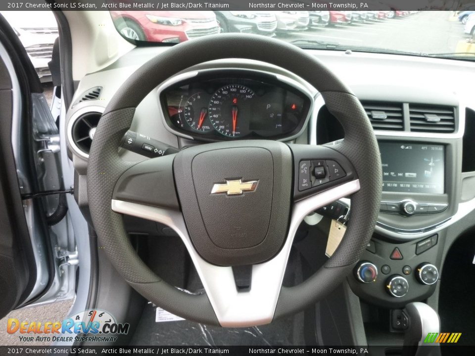 2017 Chevrolet Sonic LS Sedan Arctic Blue Metallic / Jet Black/Dark Titanium Photo #15