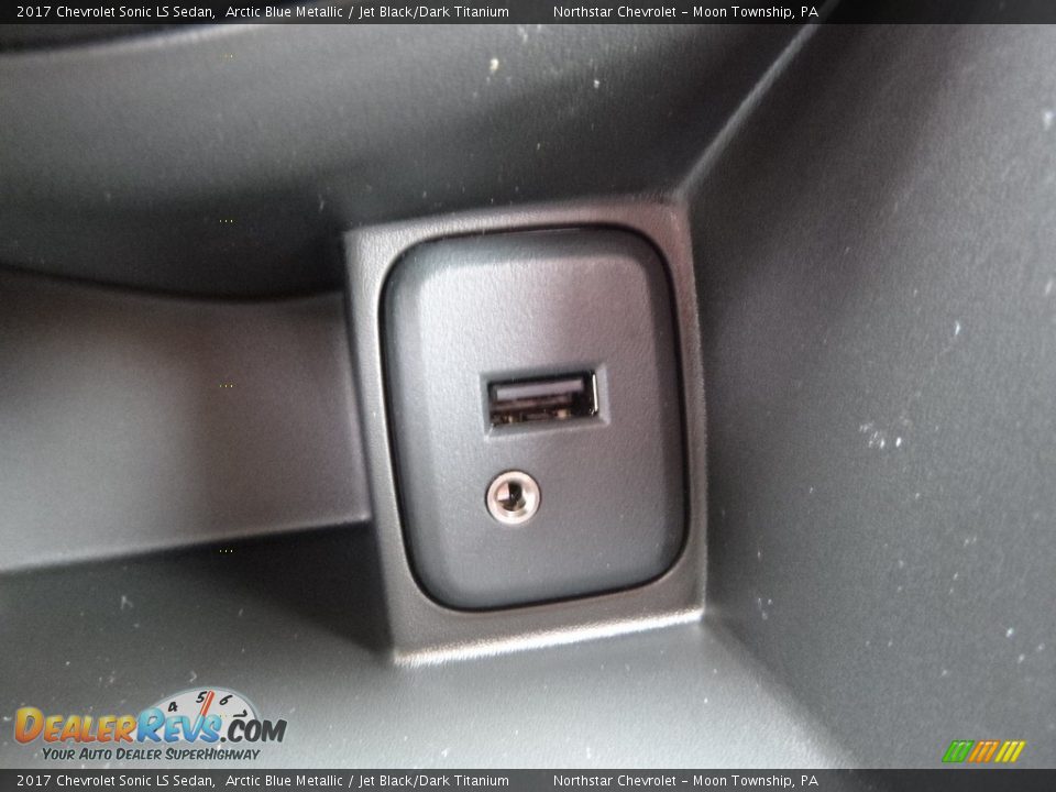 2017 Chevrolet Sonic LS Sedan Arctic Blue Metallic / Jet Black/Dark Titanium Photo #17