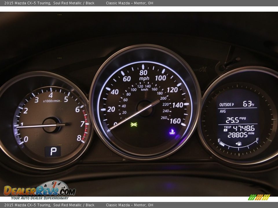 2015 Mazda CX-5 Touring Soul Red Metallic / Black Photo #7