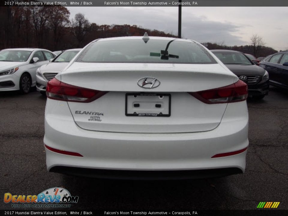 2017 Hyundai Elantra Value Edition White / Black Photo #3