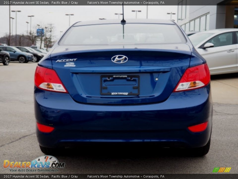 2017 Hyundai Accent SE Sedan Pacific Blue / Gray Photo #3