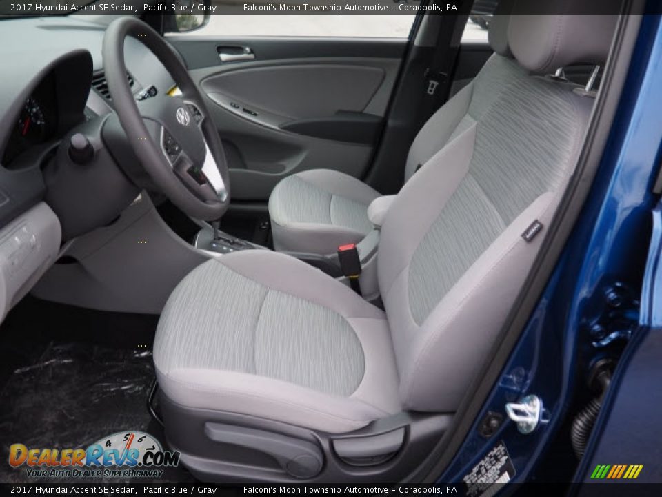 2017 Hyundai Accent SE Sedan Pacific Blue / Gray Photo #4