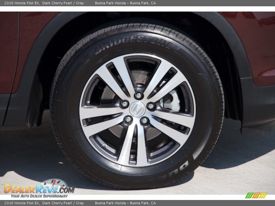 2016 Honda Pilot EX Dark Cherry Pearl / Gray Photo #31