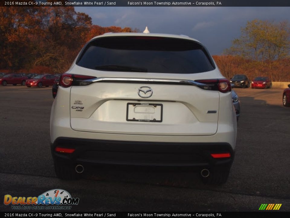 2016 Mazda CX-9 Touring AWD Snowflake White Pearl / Sand Photo #3