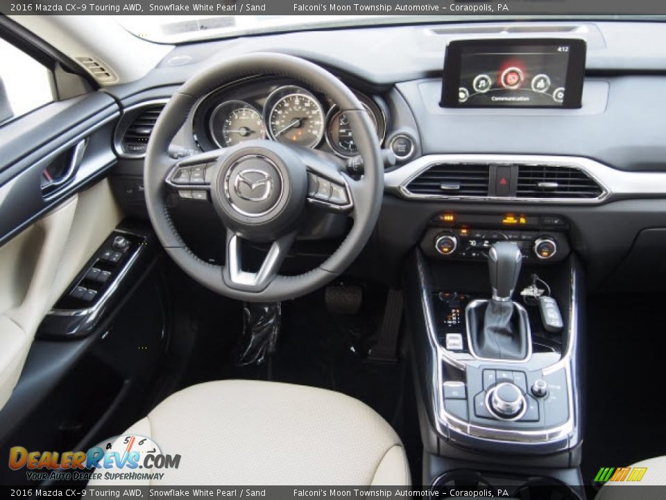 2016 Mazda CX-9 Touring AWD Snowflake White Pearl / Sand Photo #6