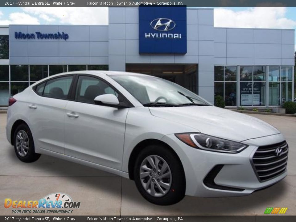 2017 Hyundai Elantra SE White / Gray Photo #1