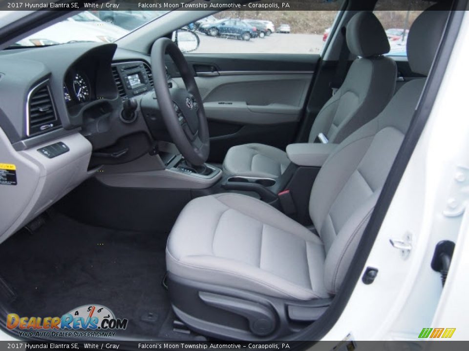 2017 Hyundai Elantra SE White / Gray Photo #4
