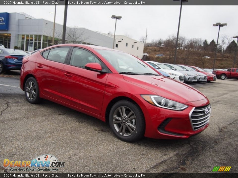2017 Hyundai Elantra SE Red / Gray Photo #1