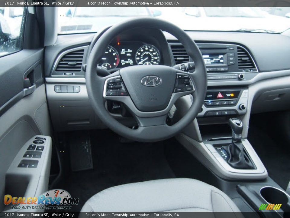 2017 Hyundai Elantra SE White / Gray Photo #6