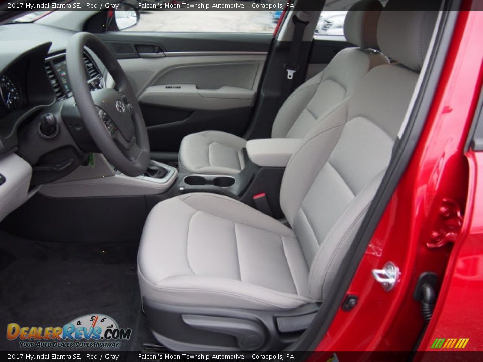 2017 Hyundai Elantra SE Red / Gray Photo #4