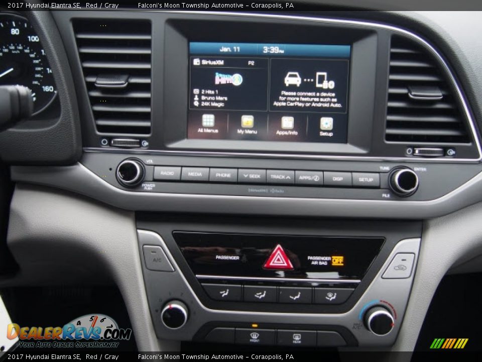 2017 Hyundai Elantra SE Red / Gray Photo #7