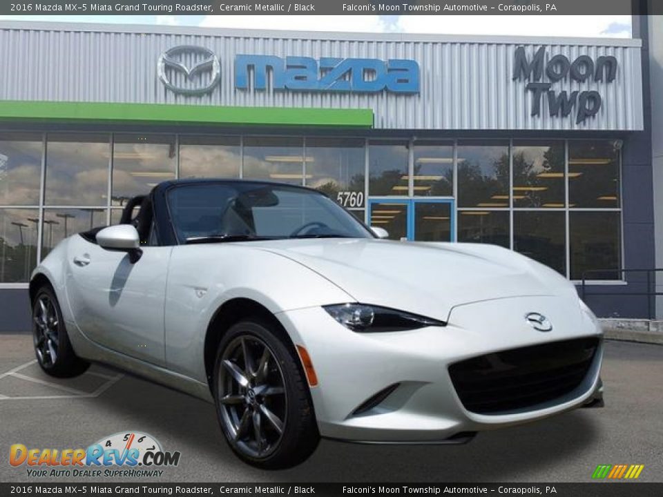 2016 Mazda MX-5 Miata Grand Touring Roadster Ceramic Metallic / Black Photo #1