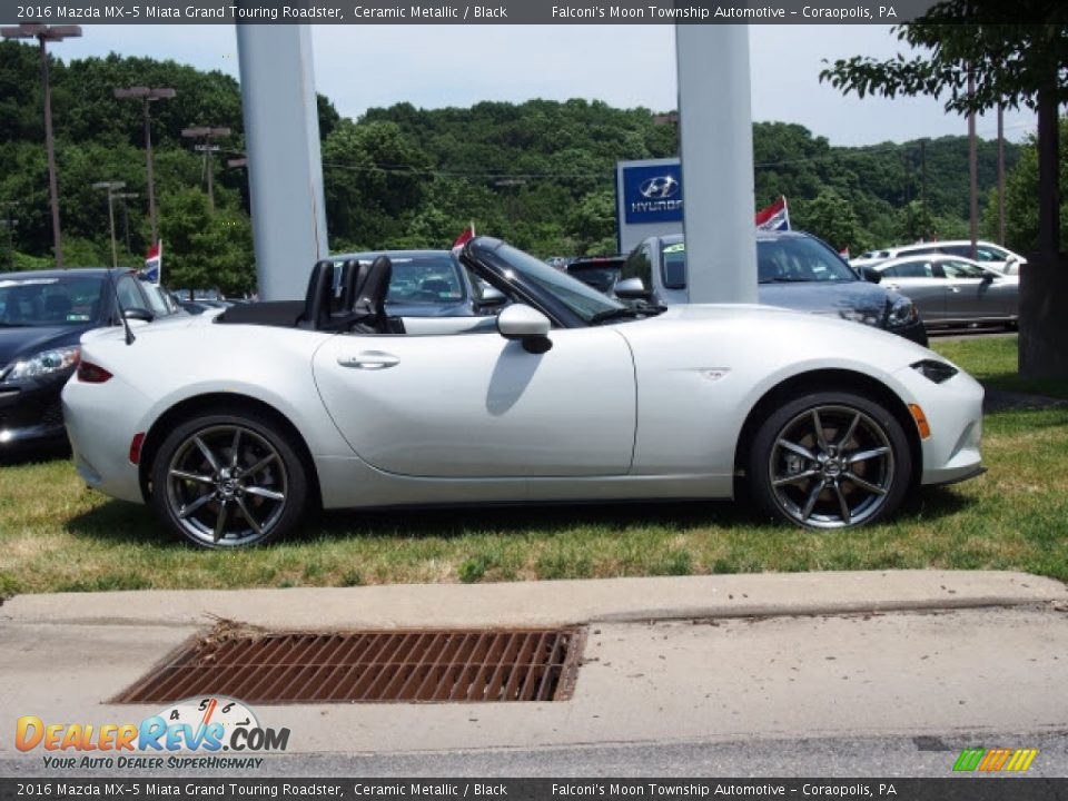 2016 Mazda MX-5 Miata Grand Touring Roadster Ceramic Metallic / Black Photo #2