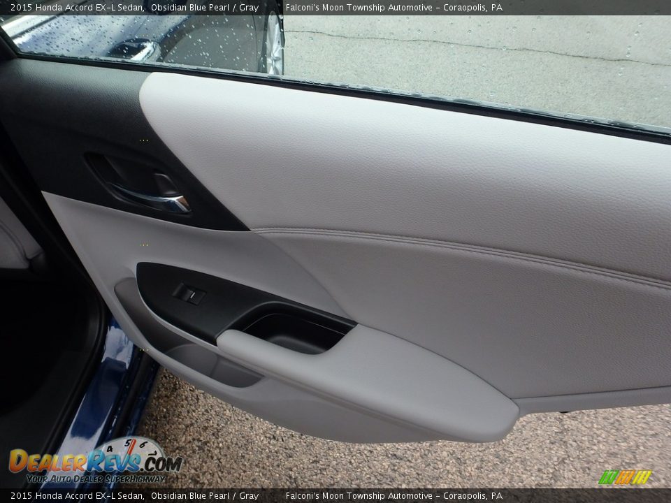 2015 Honda Accord EX-L Sedan Obsidian Blue Pearl / Gray Photo #14