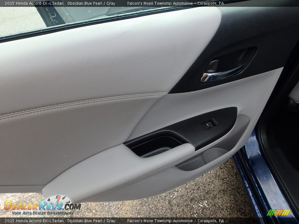2015 Honda Accord EX-L Sedan Obsidian Blue Pearl / Gray Photo #18