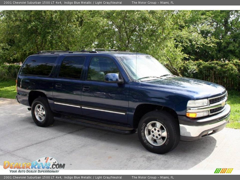 2001 Chevrolet Suburban 1500 LT 4x4 Indigo Blue Metallic / Light Gray/Neutral Photo #8