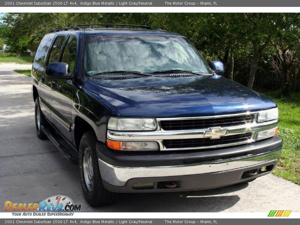 2001 Chevrolet Suburban 1500 LT 4x4 Indigo Blue Metallic / Light Gray/Neutral Photo #10