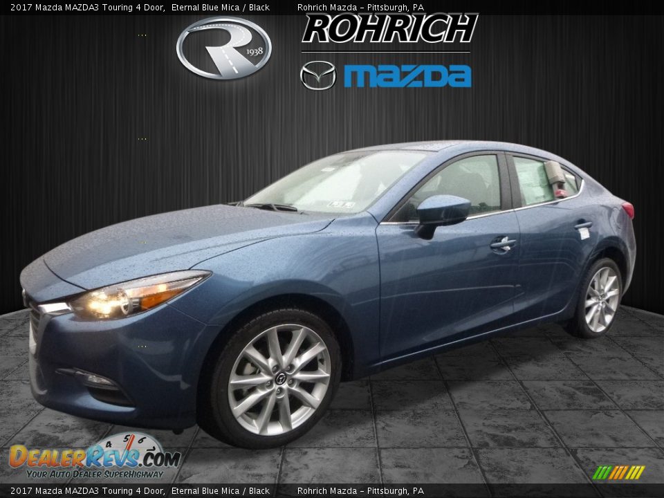 2017 Mazda MAZDA3 Touring 4 Door Eternal Blue Mica / Black Photo #4