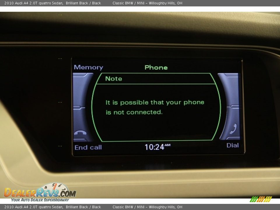 2010 Audi A4 2.0T quattro Sedan Brilliant Black / Black Photo #13