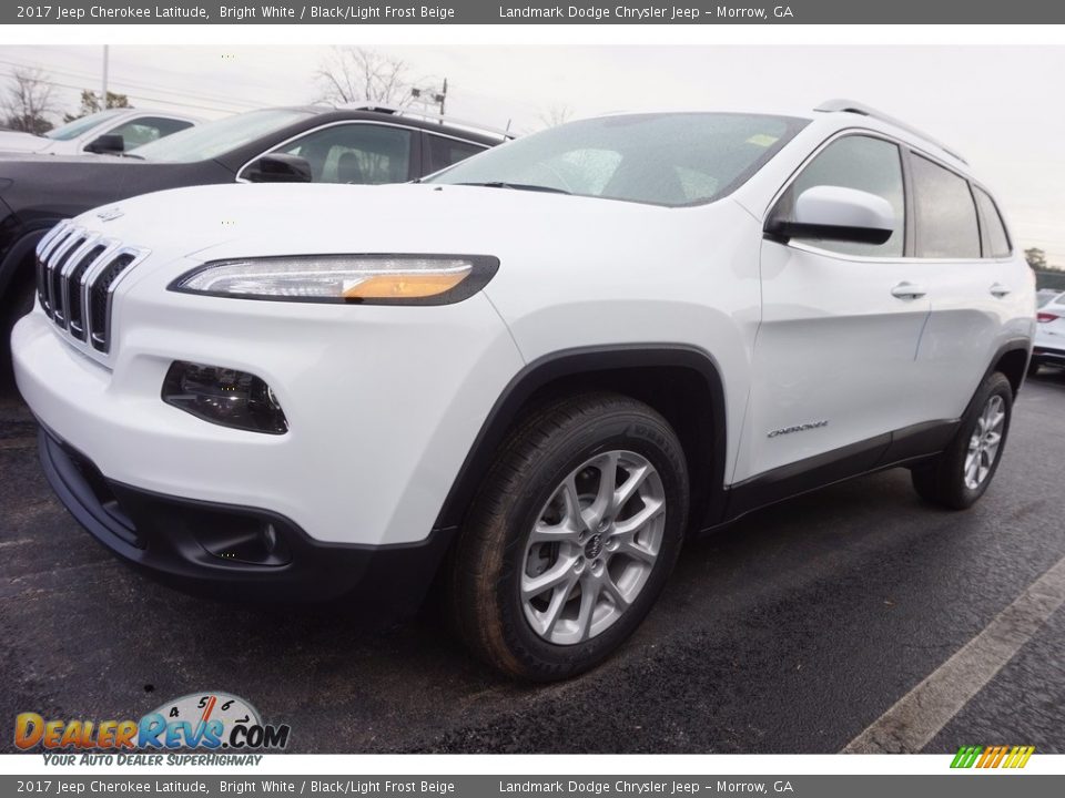 2017 Jeep Cherokee Latitude Bright White / Black/Light Frost Beige Photo #1