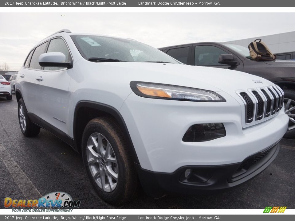 2017 Jeep Cherokee Latitude Bright White / Black/Light Frost Beige Photo #5