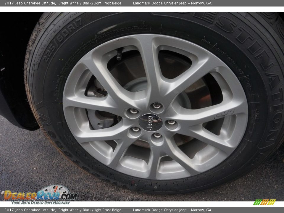 2017 Jeep Cherokee Latitude Bright White / Black/Light Frost Beige Photo #6