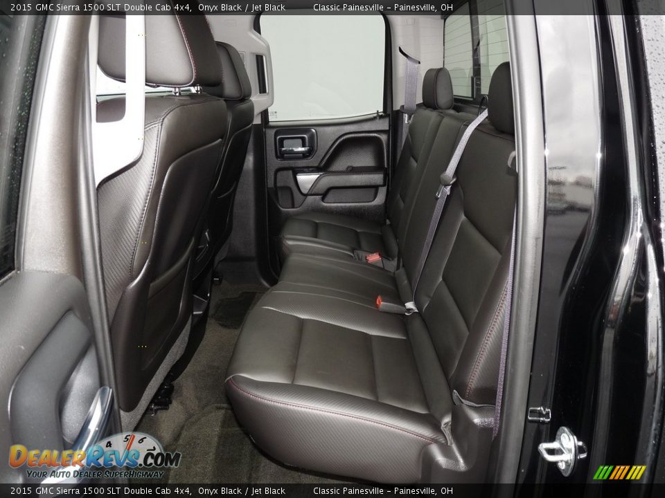 2015 GMC Sierra 1500 SLT Double Cab 4x4 Onyx Black / Jet Black Photo #8