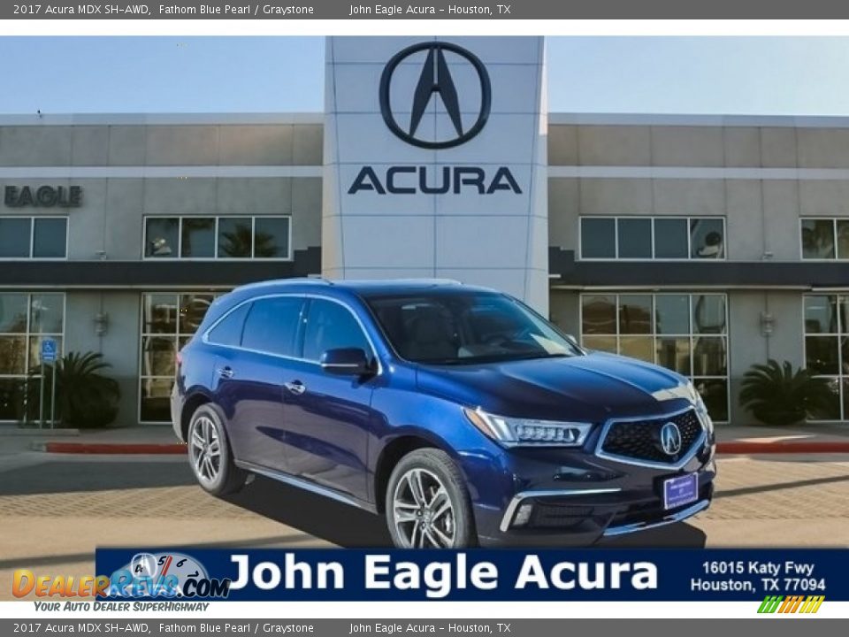 2017 Acura MDX SH-AWD Fathom Blue Pearl / Graystone Photo #1