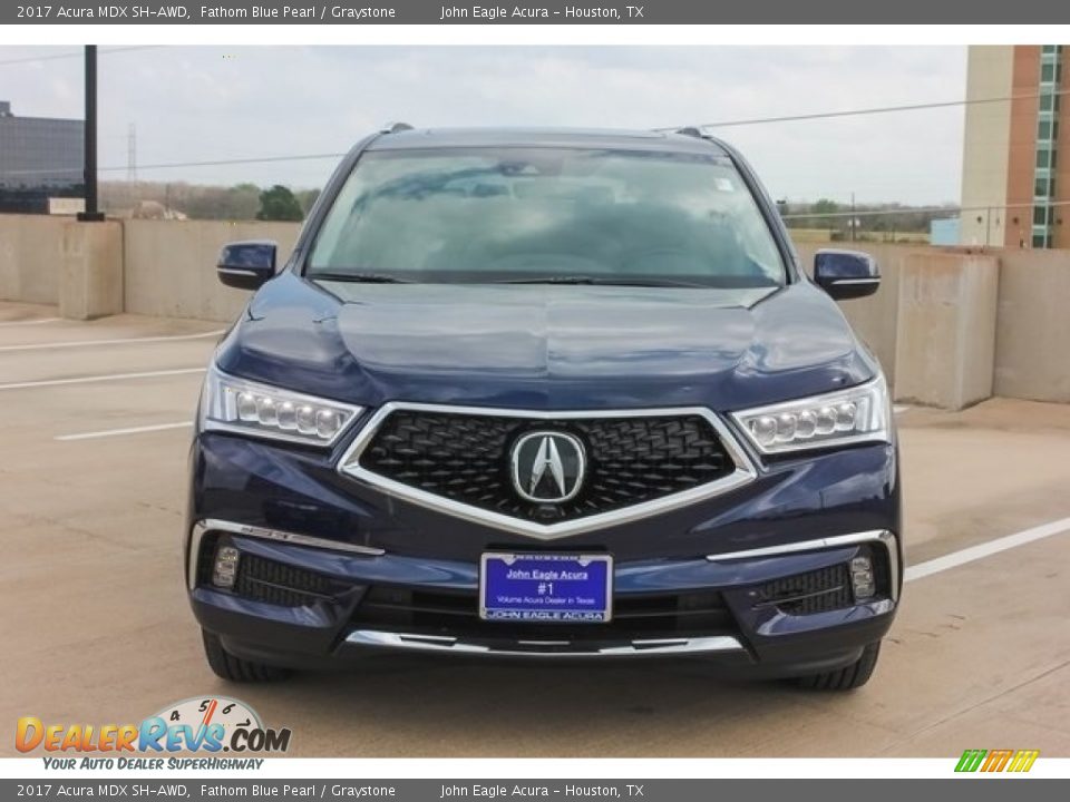 2017 Acura MDX SH-AWD Fathom Blue Pearl / Graystone Photo #2