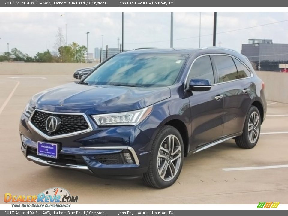 2017 Acura MDX SH-AWD Fathom Blue Pearl / Graystone Photo #3