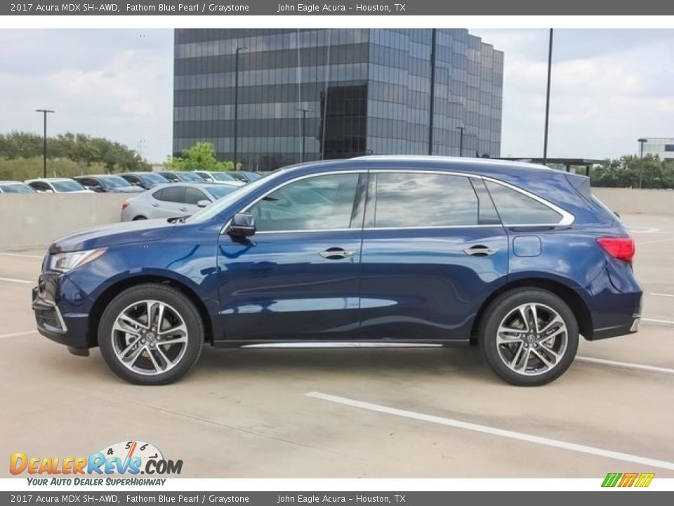 2017 Acura MDX SH-AWD Fathom Blue Pearl / Graystone Photo #4
