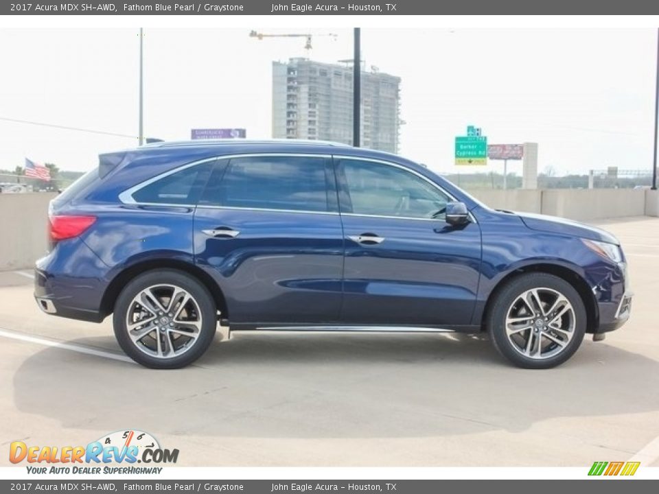 2017 Acura MDX SH-AWD Fathom Blue Pearl / Graystone Photo #8