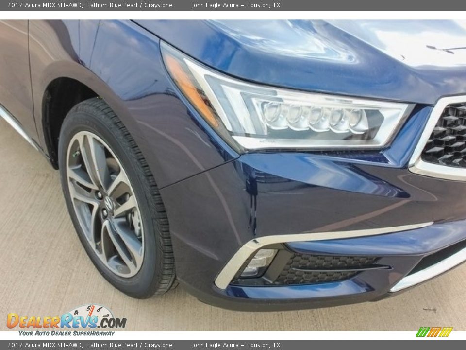 2017 Acura MDX SH-AWD Fathom Blue Pearl / Graystone Photo #10