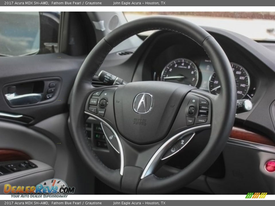 2017 Acura MDX SH-AWD Fathom Blue Pearl / Graystone Photo #34