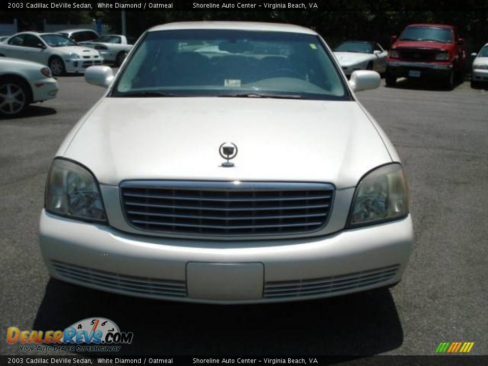 2003 Cadillac DeVille Sedan White Diamond / Oatmeal Photo #6