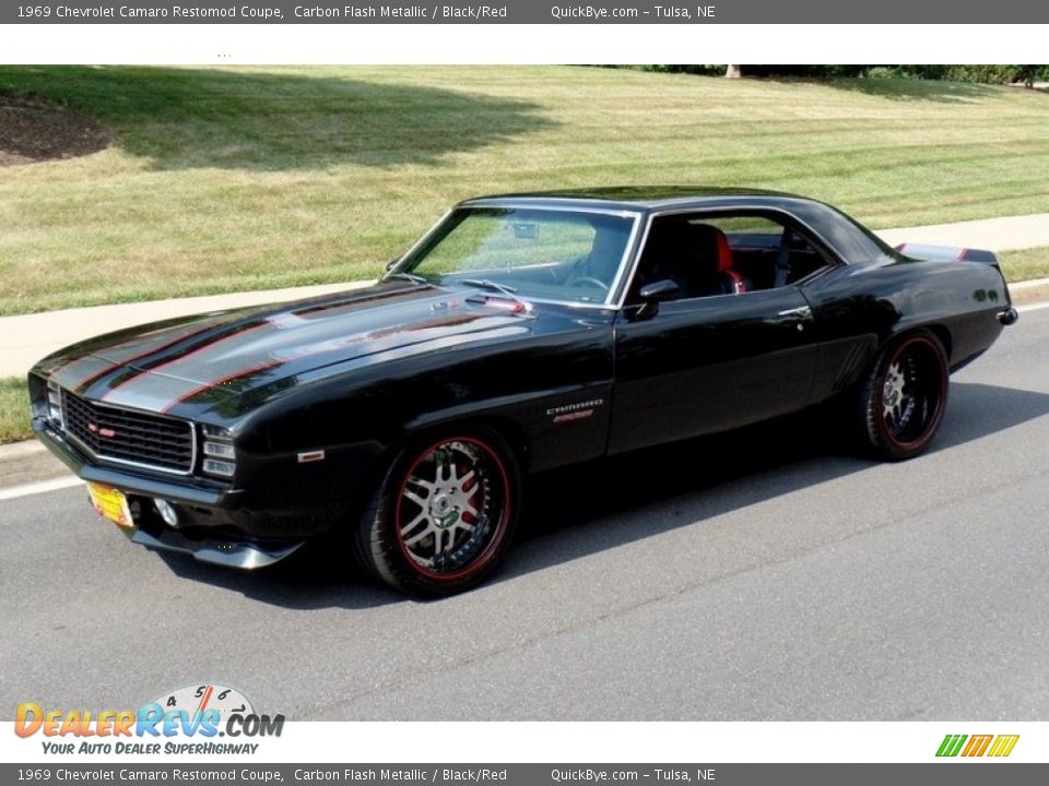 1969 Chevrolet Camaro Restomod Coupe Carbon Flash Metallic / Black/Red Photo #1